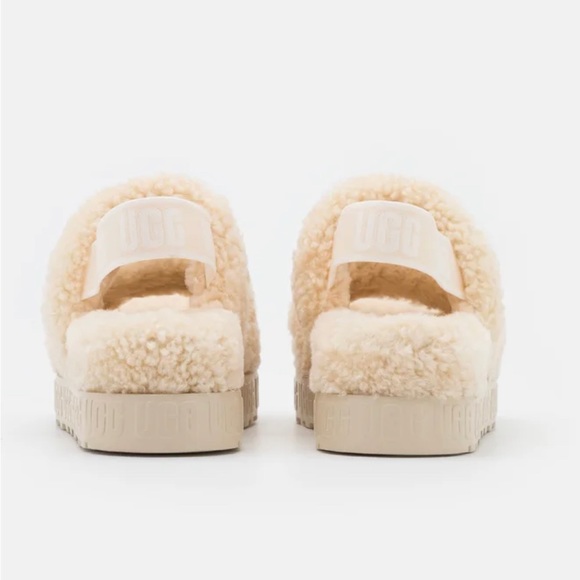 - UGG Oh Fluffita Slingback Fur Sandals -Natural Cream - Picture 3 of 6